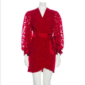 Sexy NWT jonathan simkhai red wrap dress
